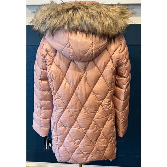 London Fog Women's Diamond Quilted Down Coat - Picture 3 of 5